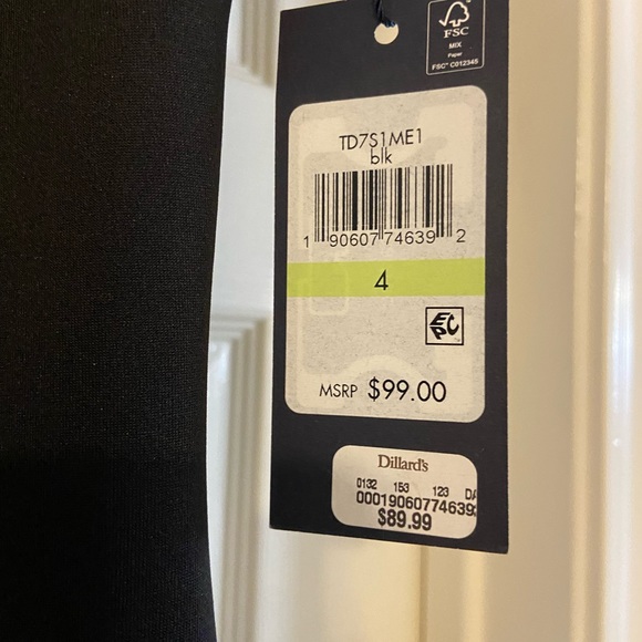 NWT Tommy Hilfiger black ruffle sleeved dress - Picture 8 of 14